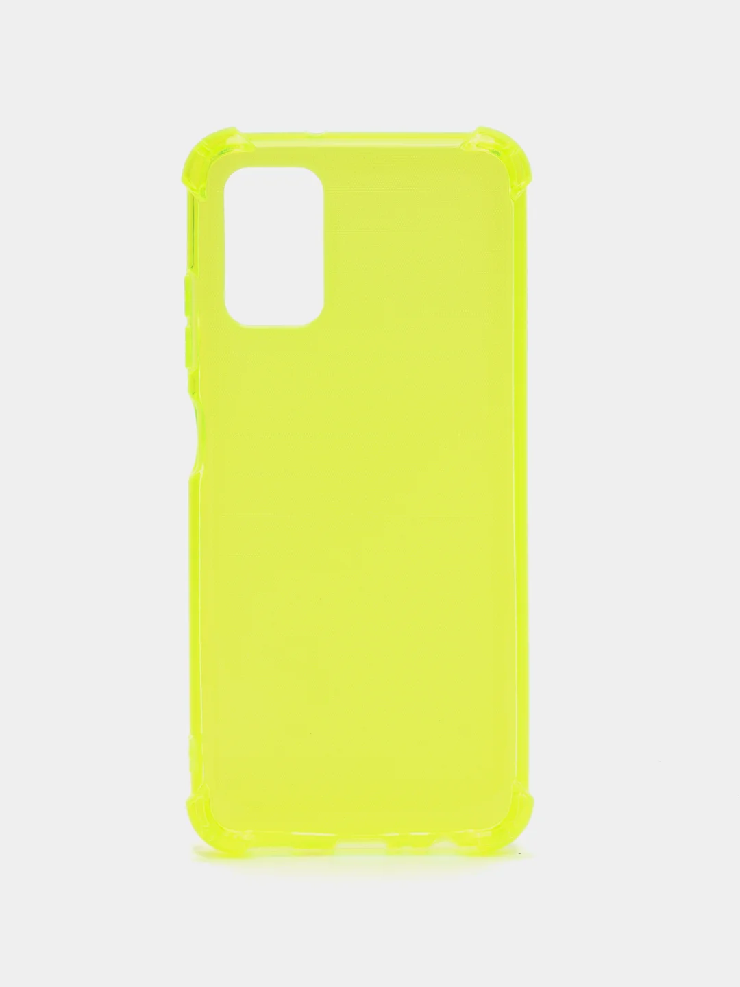 Лимонный чехол прозрачный на Samsung Galaxy A02s, Самсунг А02с противоударный, с неоновым оттенком