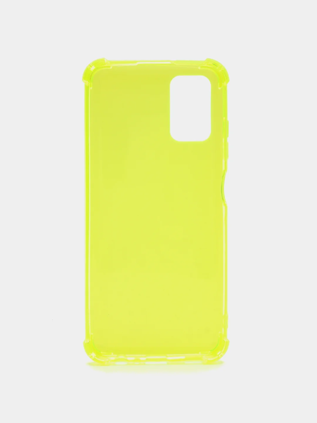Лимонный чехол прозрачный на Samsung Galaxy A02s, Самсунг А02с противоударный, с неоновым оттенком