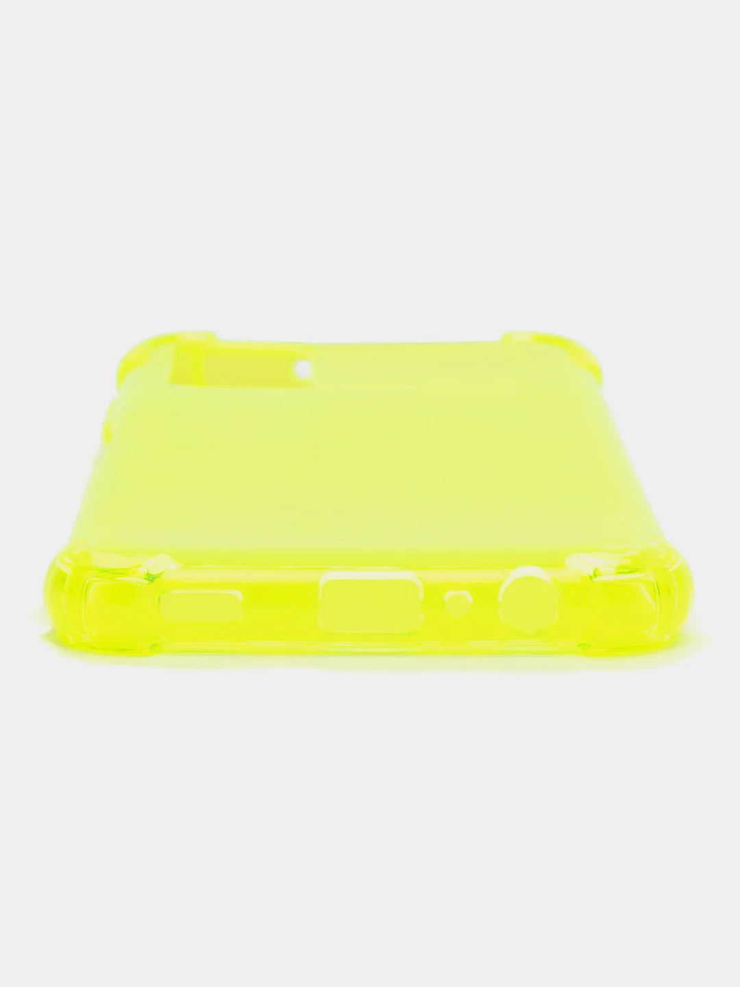 Лимонный чехол прозрачный на Samsung Galaxy A02s, Самсунг А02с противоударный, с неоновым оттенком