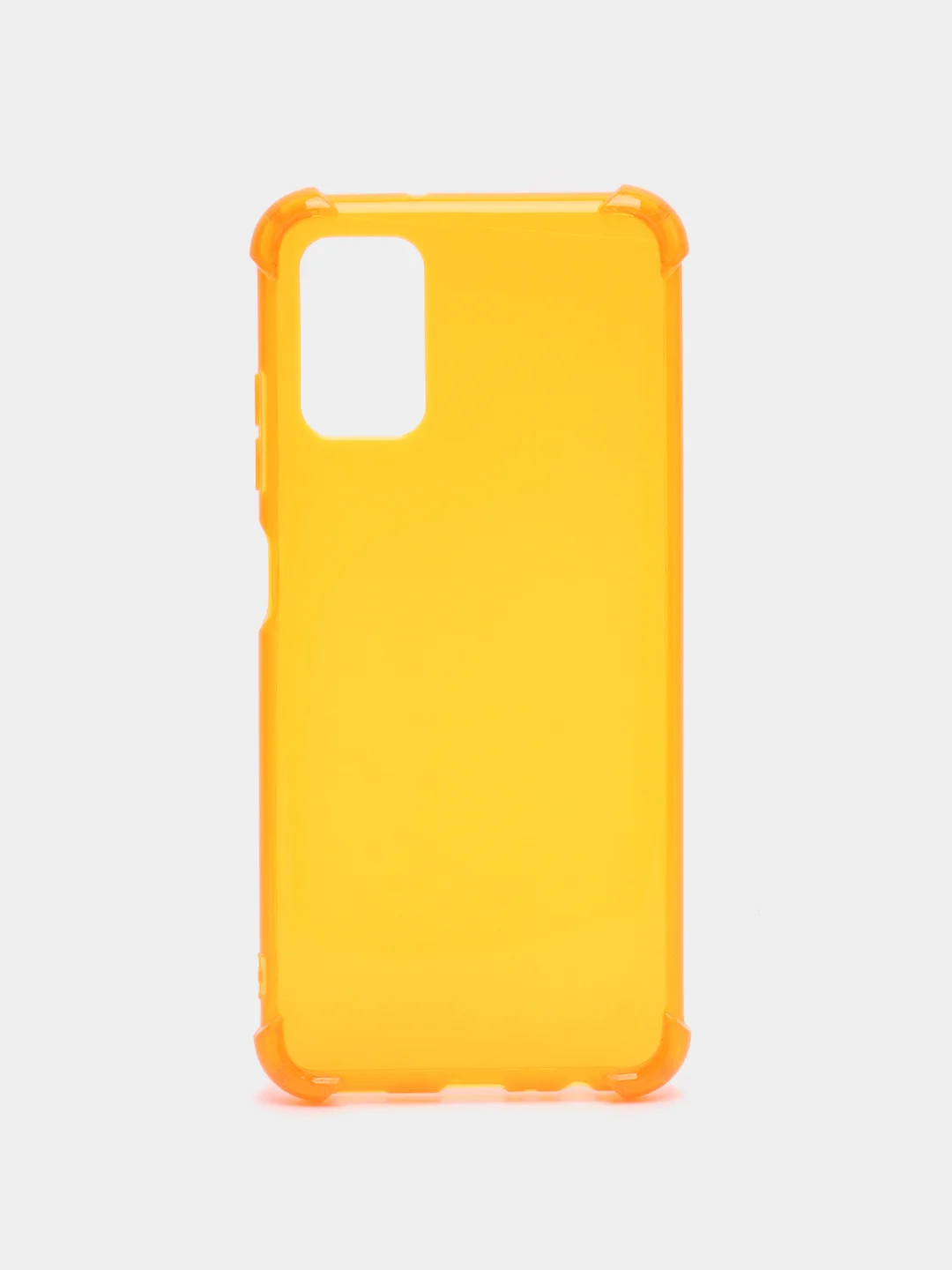 Оранжевый чехол прозрачный на Samsung Galaxy A02s, Самсунг А02с противоударный, с неоновым оттенком