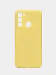 Белый чехол для Tecno Spark 8C / Tecno Go 2022, с защитой камеры и бархатом внутри