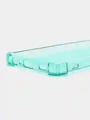 Бирюзовый чехол прозрачный на Samsung Galaxy A02s, Самсунг А02с противоударный, с неоновым оттенком