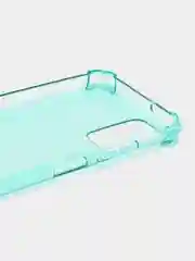 Бирюзовый чехол прозрачный на Samsung Galaxy A02s, Самсунг А02с противоударный, с неоновым оттенком