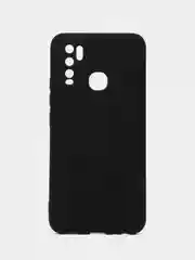 Черный чехол для Vivo Y30 / Y50, с защитой камеры и бархатом внутри
