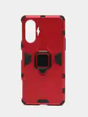 Красный чехол противоударный с кольцом-держателем на Xiaomi Poco F3 GT (Сяоми Поко Ф3 ГТ)