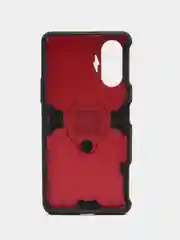 Красный чехол противоударный с кольцом-держателем на Xiaomi Poco F3 GT (Сяоми Поко Ф3 ГТ)