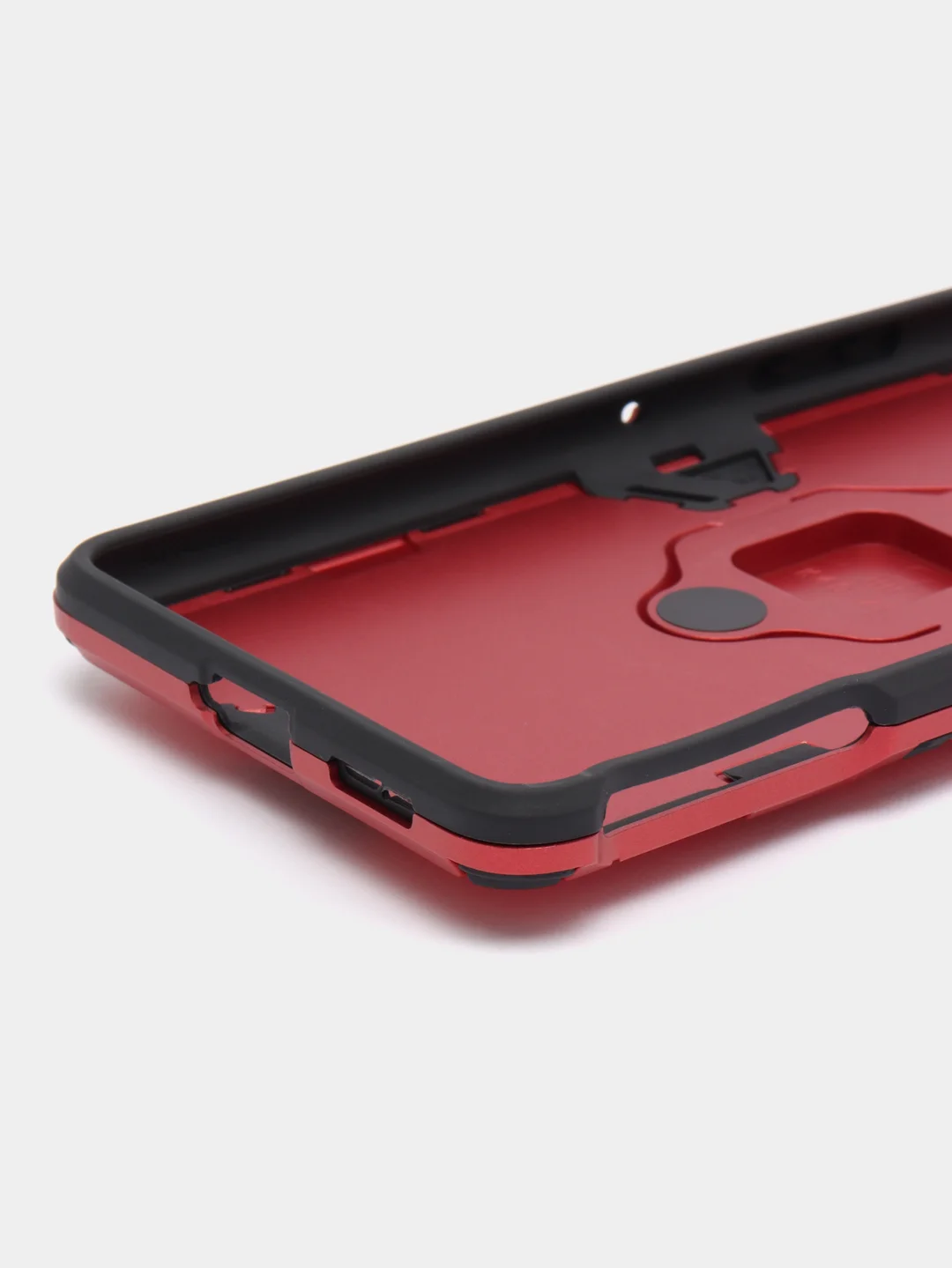 Красный чехол противоударный с кольцом-держателем на Xiaomi Poco F3 GT (Сяоми Поко Ф3 ГТ)