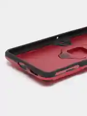 Красный чехол противоударный с кольцом-держателем на Xiaomi Poco F3 GT (Сяоми Поко Ф3 ГТ)