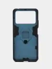 Синий меланж чехол противоударный с кольцом-держателем на Xiaomi Poco X4 Pro 5G (Сяоми Поко Х4 Про 5G)