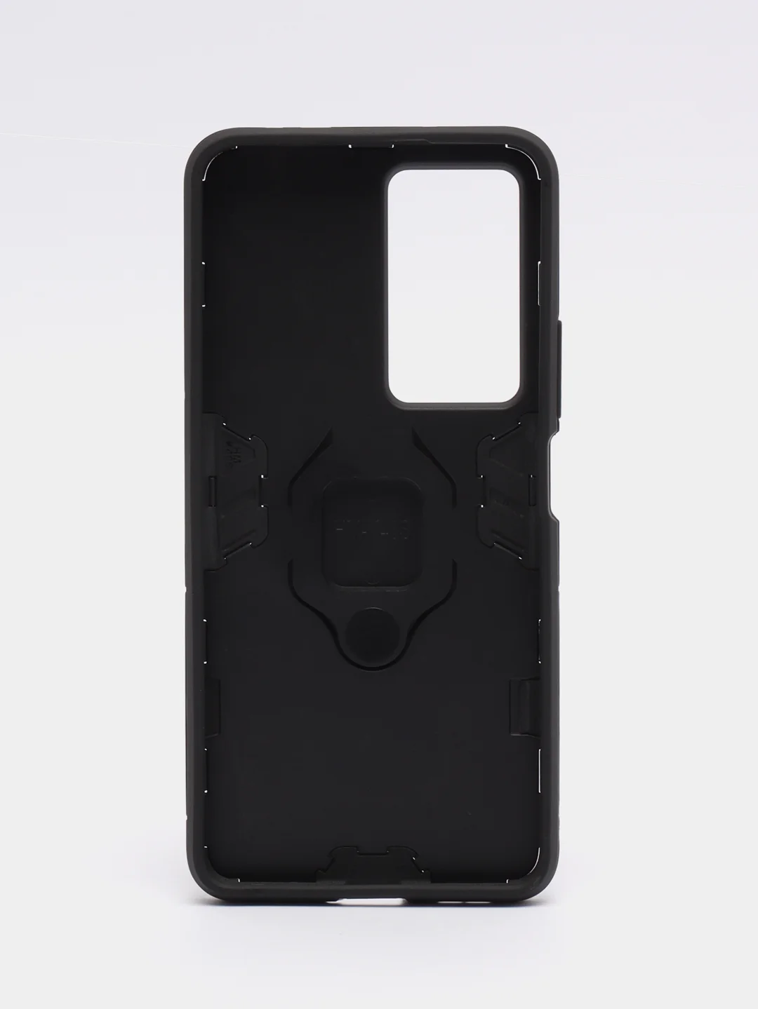 Черный чехол противоударный на Xiaomi Poco F4, с кольцом-держателем