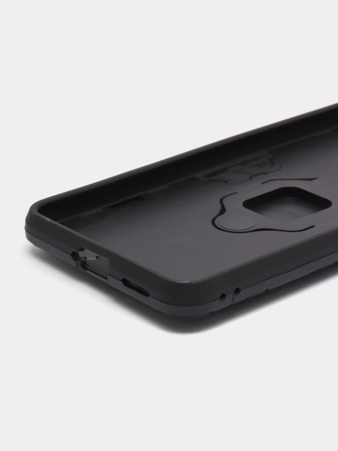 Черный чехол противоударный на Xiaomi Poco F4, с кольцом-держателем