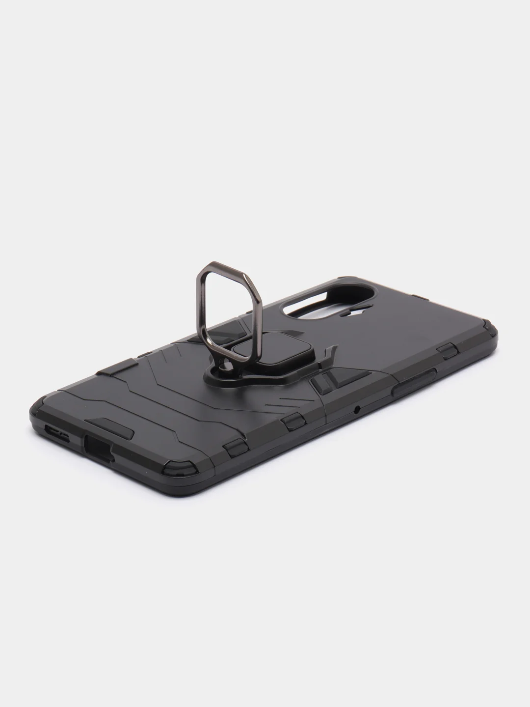 Черный чехол противоударный с кольцом-держателем на Xiaomi Poco F3 GT (Сяоми Поко Ф3 ГТ)