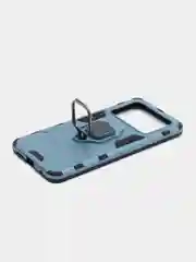 Синий меланж чехол противоударный с кольцом-держателем на Xiaomi Poco M4 Pro 4G 6.43" (Поко М4 Про 4G)