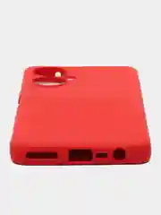 Красный чехол Tecno CAMON 19, с защитой камеры и бархатом внутри