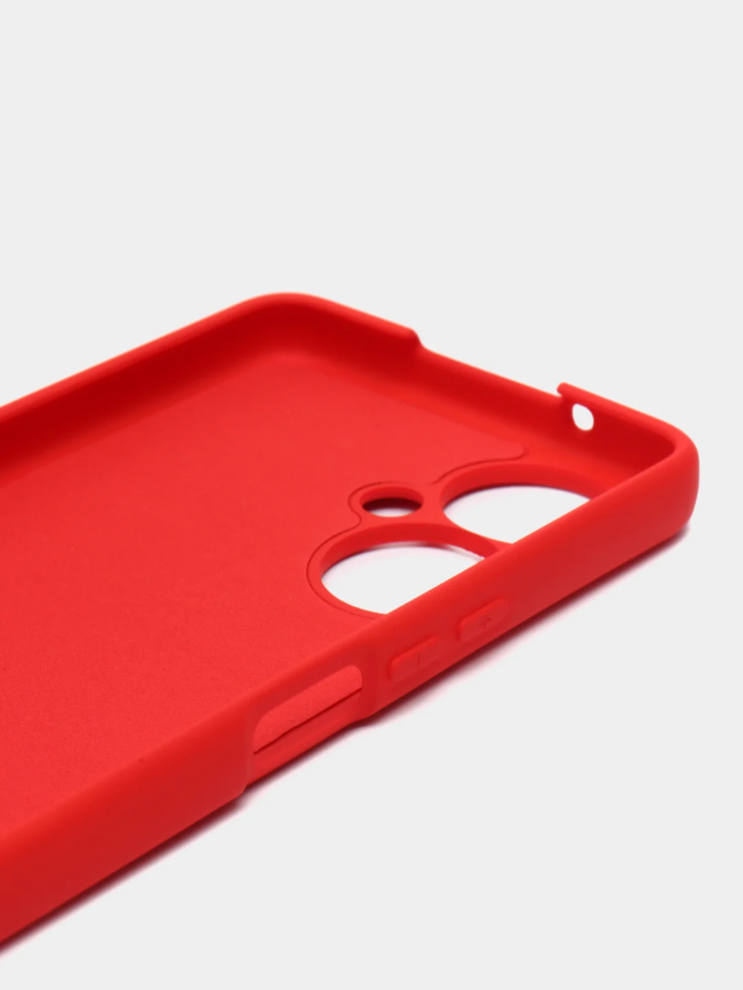 Красный чехол Tecno CAMON 19, с защитой камеры и бархатом внутри