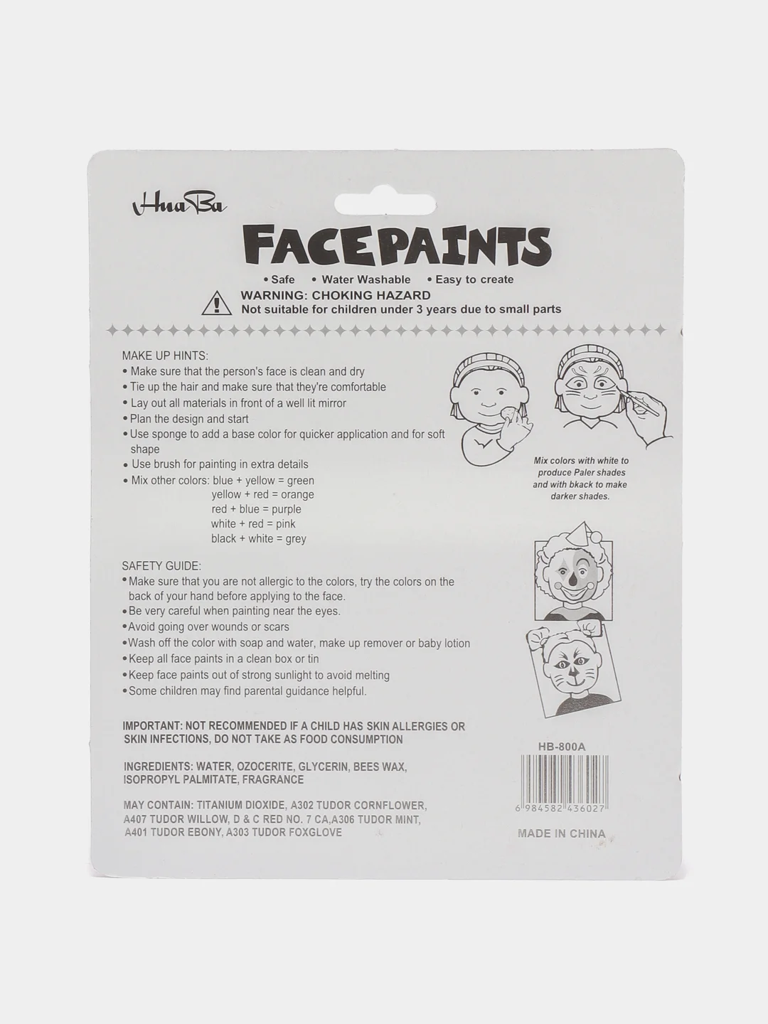 Аквагрим Art Face Paints, 8 цветов