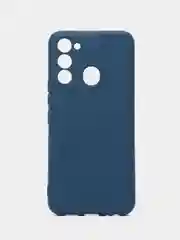 Синий чехол TECNO Spark 8C / GO 2022, с защитой камеры и бархатом внутри