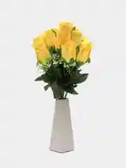 Желтый искусственные розы, букет, 12 шт