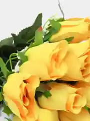 Желтый искусственные розы, букет, 12 шт