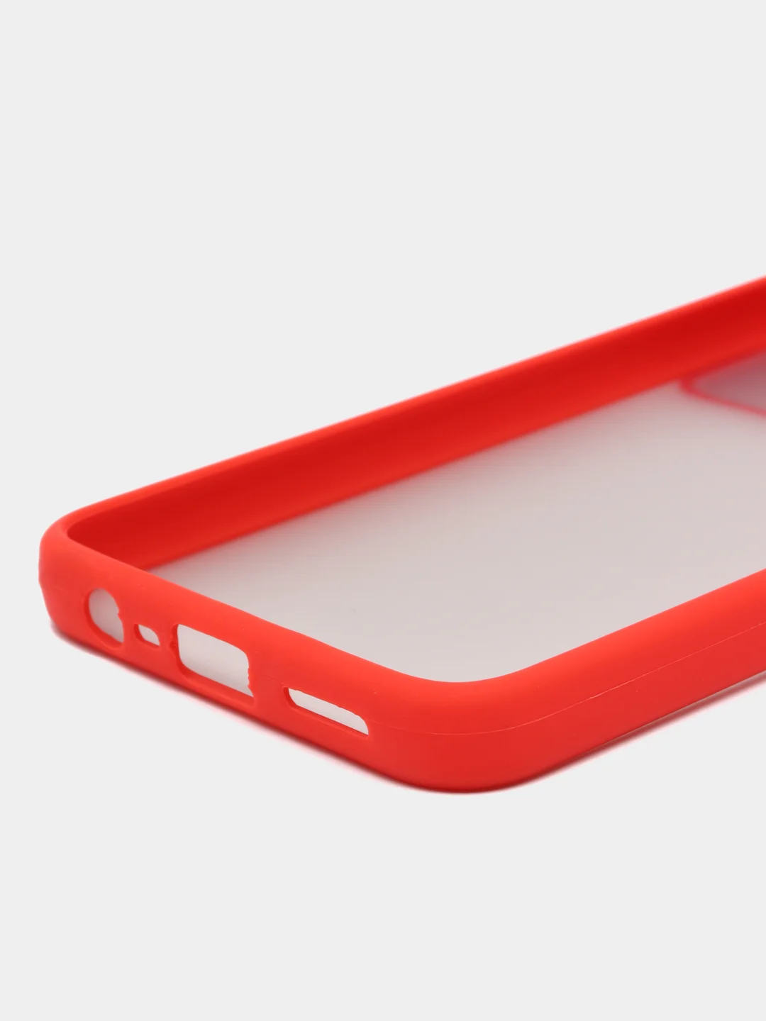 Красный чехол для Realme C25 / C25S / C12 / Narzo 50A, с задвижным окном для защиты камеры