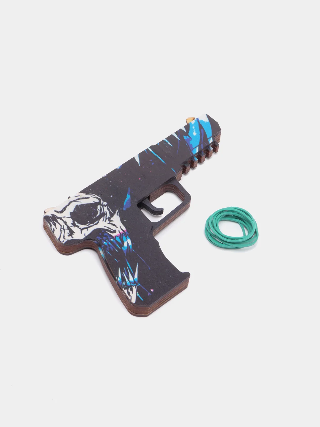 Индиго резинкострел пистолет Five-Seven из CS:GO, 6 скинов, дерево