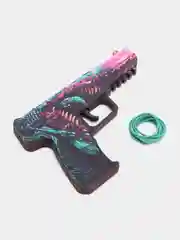 Черный резинкострел пистолет Five-Seven из CS:GO, 6 скинов, дерево