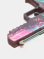 Черный резинкострел пистолет Five-Seven из CS:GO, 6 скинов, дерево