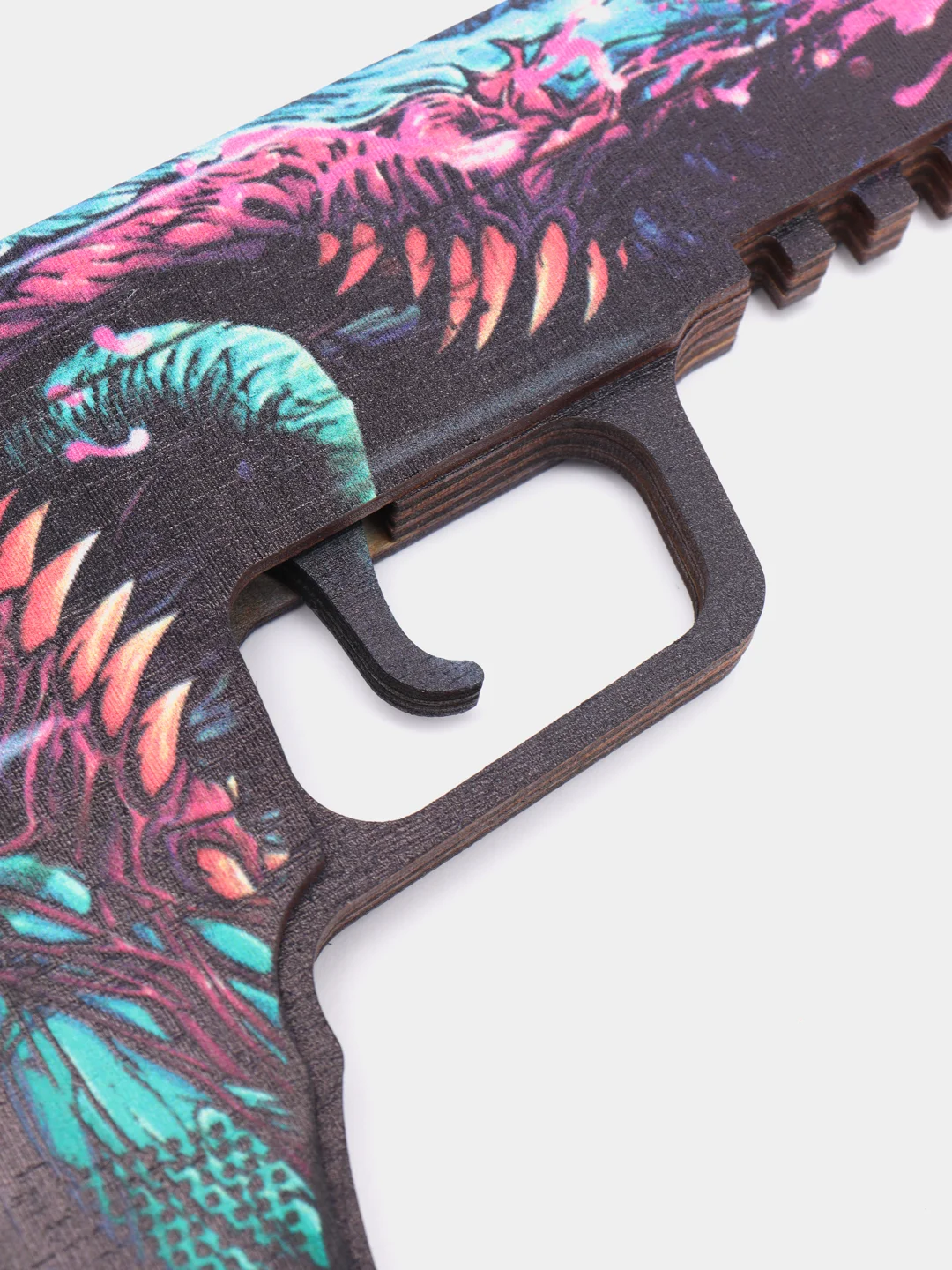 Черный резинкострел пистолет Five-Seven из CS:GO, 6 скинов, дерево