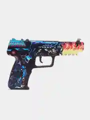 Аметистовый резинкострел пистолет Five-Seven из CS:GO, 6 скинов, дерево