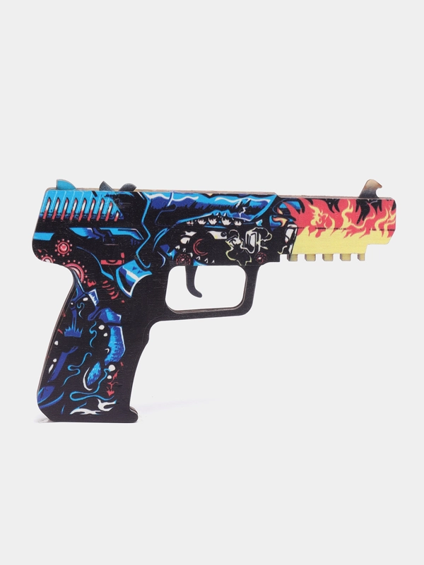 Резинкострел пистолет Five-Seven из CS:GO, 6 скинов, дерево