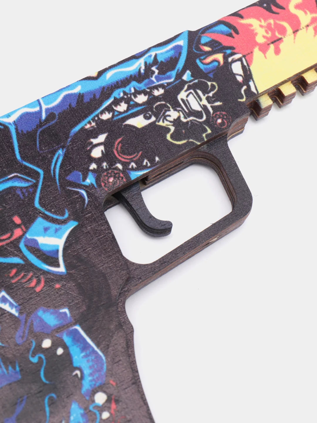 Алый резинкострел пистолет Five-Seven из CS:GO, 6 скинов, дерево