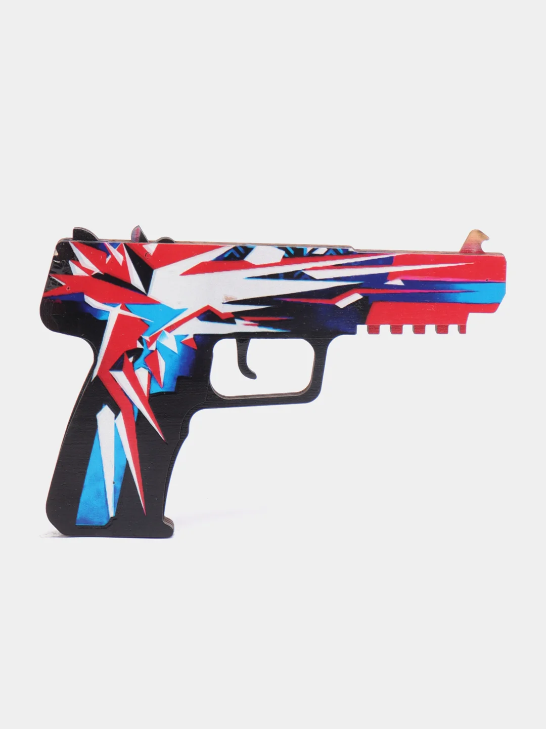 Красный резинкострел пистолет Five-Seven из CS:GO, 6 скинов, дерево
