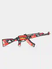 Черный деревянный автомат резинкострел АК-47 CS:GO "Кровавый спорт"