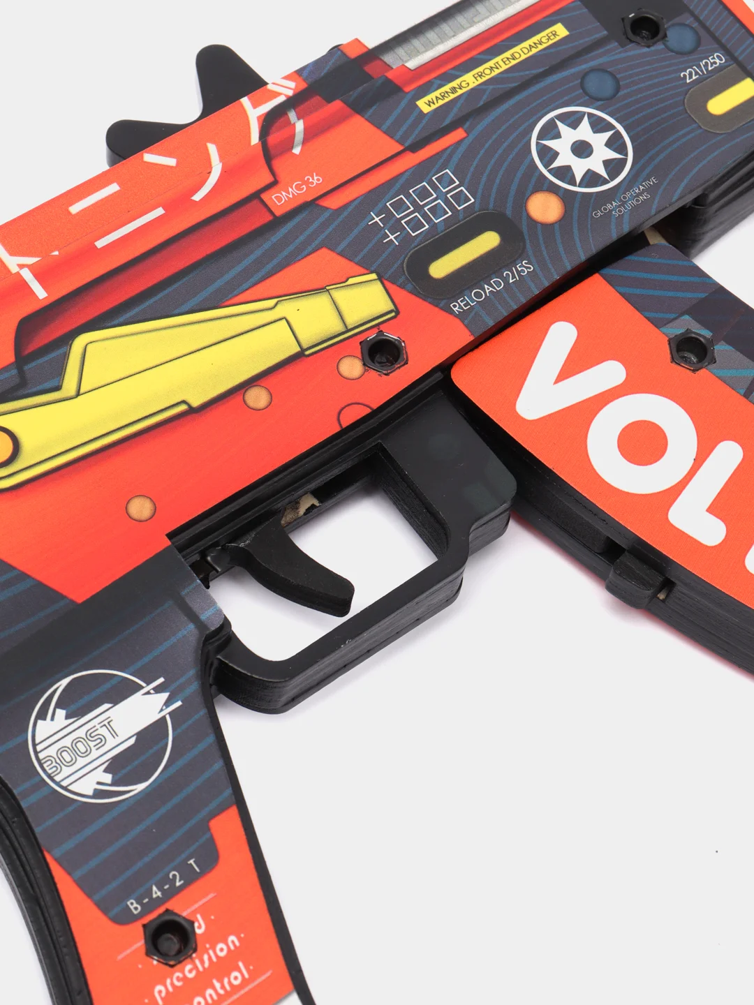 Черный деревянный автомат резинкострел АК-47 CS:GO "Кровавый спорт"