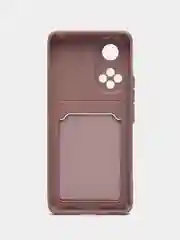 Бежевый меланж чехол Honor 50, Huawei Nova 9, Хонор 50, Хуавей Нова 9 силиконовый, с карманом для карты