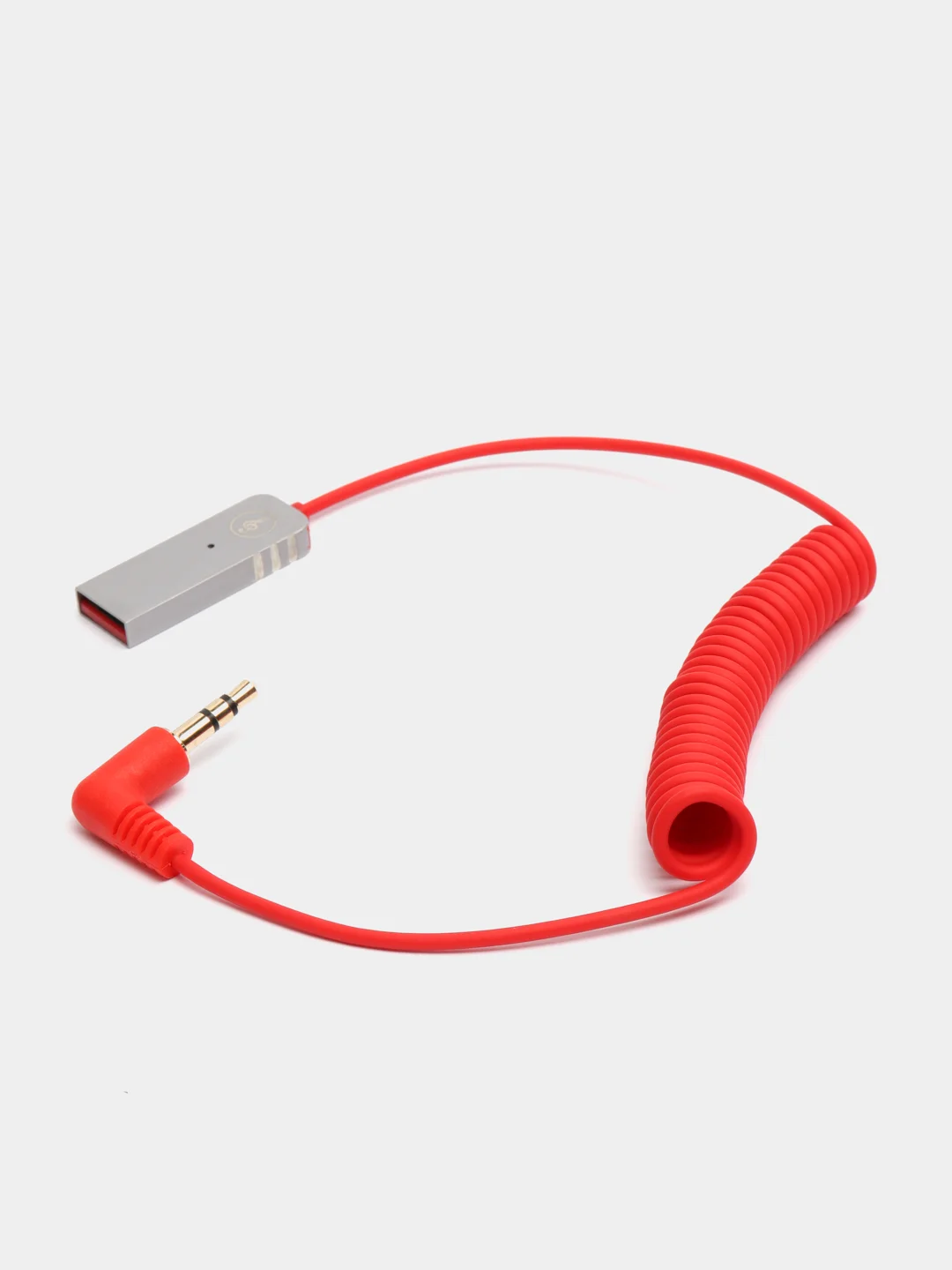 Красный bluetooth AUX адаптер ресивер для автомобиля, переходник для прослушивания музыки
