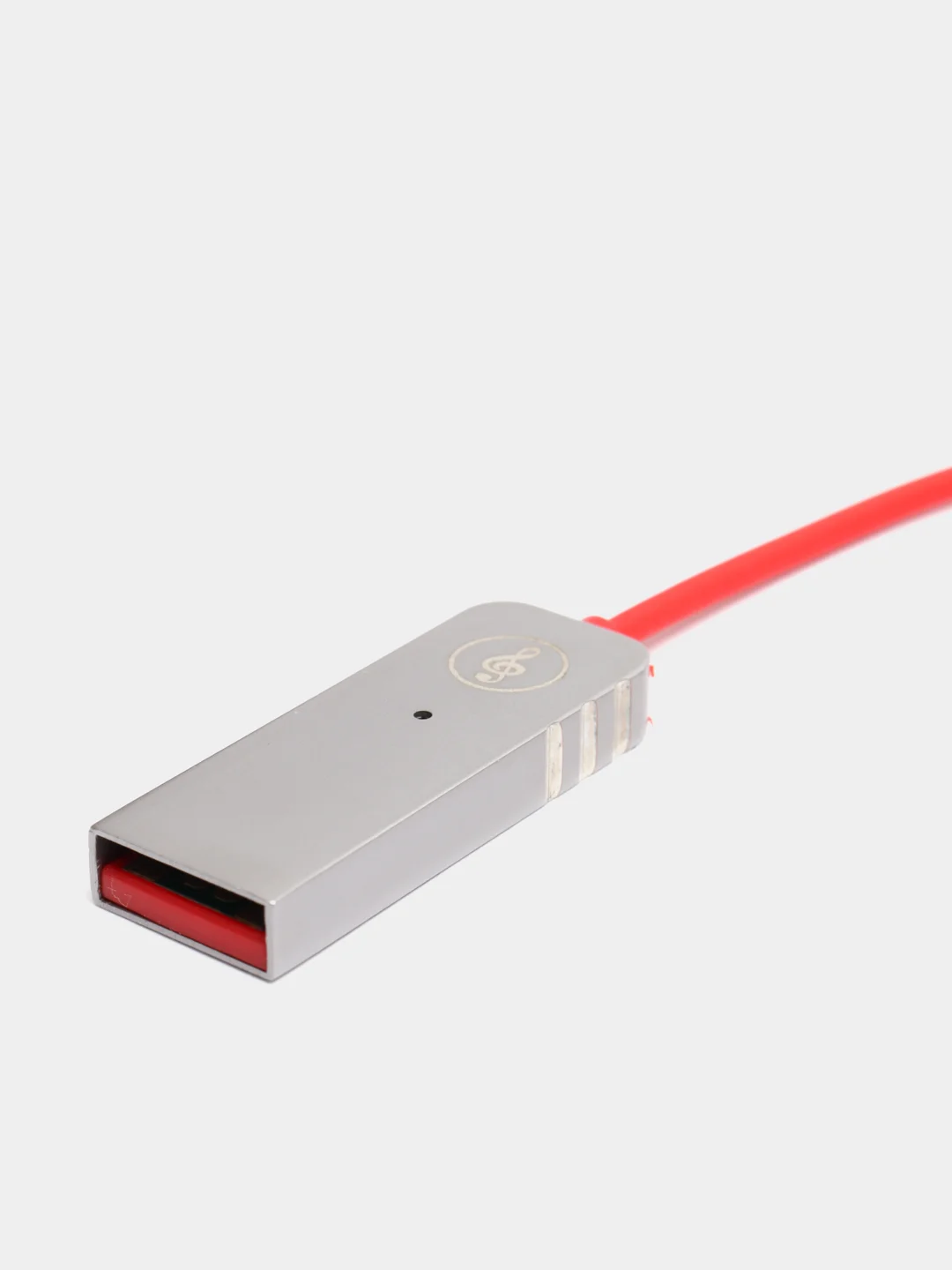 Красный bluetooth AUX адаптер ресивер для автомобиля, переходник для прослушивания музыки