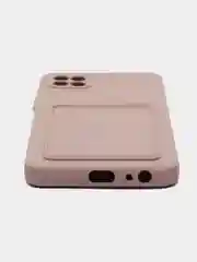 Бежевый меланж чехол Samsung Galaxy A22s / A22 5G Самсунг Галакси А22с силиконовый с карманом для карты