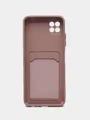 Бежевый меланж чехол Samsung Galaxy A22s / A22 5G Самсунг Галакси А22с силиконовый с карманом для карты