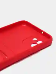 Красный чехол для Samsung Galaxy A03, силиконовый, с карманом для карты