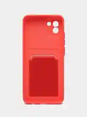 Коралловый чехол для Samsung Galaxy A03, силиконовый, с карманом для карты