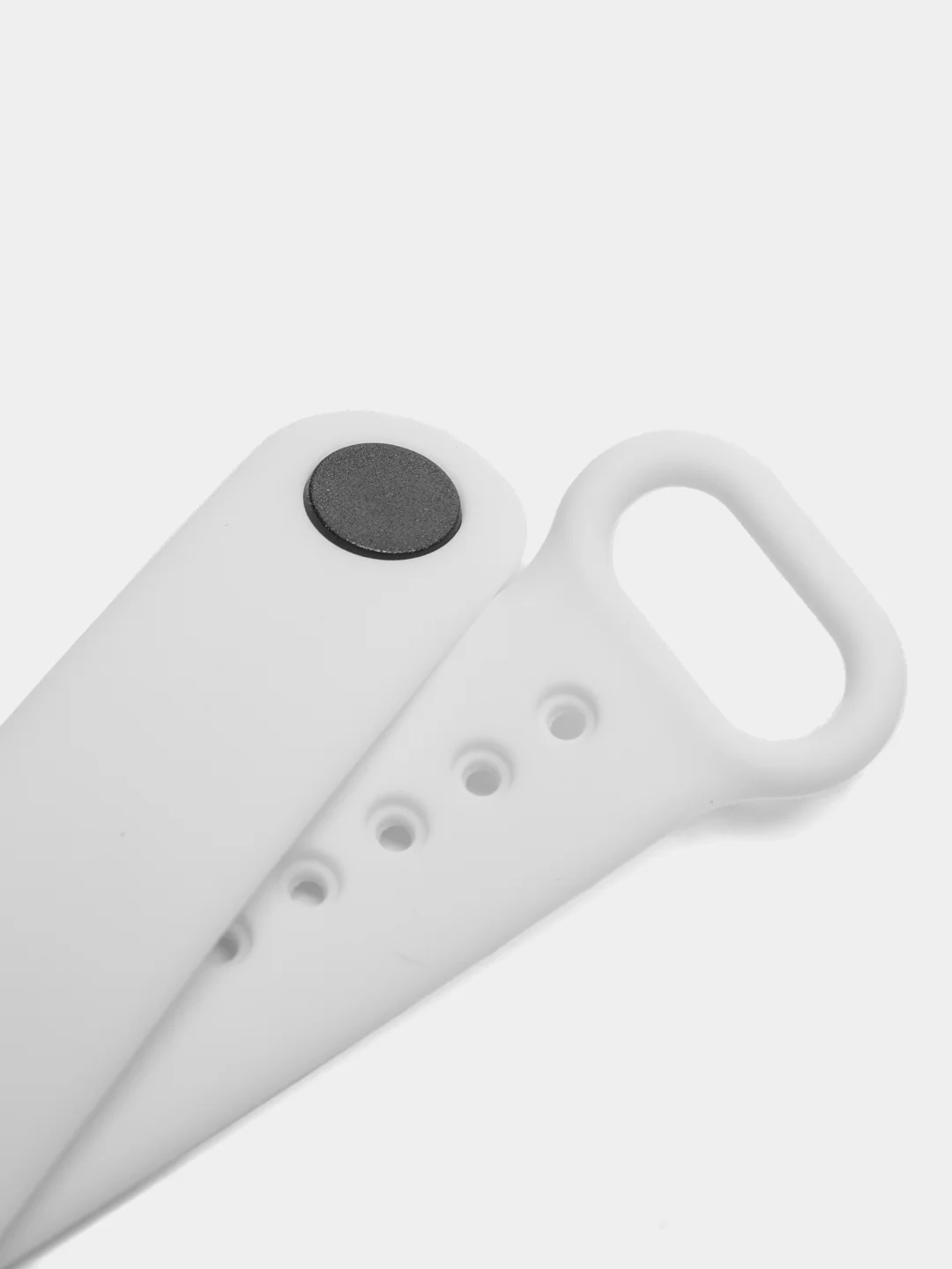 Белый силиконовый ремешок для фитнес-браслетов Xiaomi Mi Band 5 и Mi Band 6