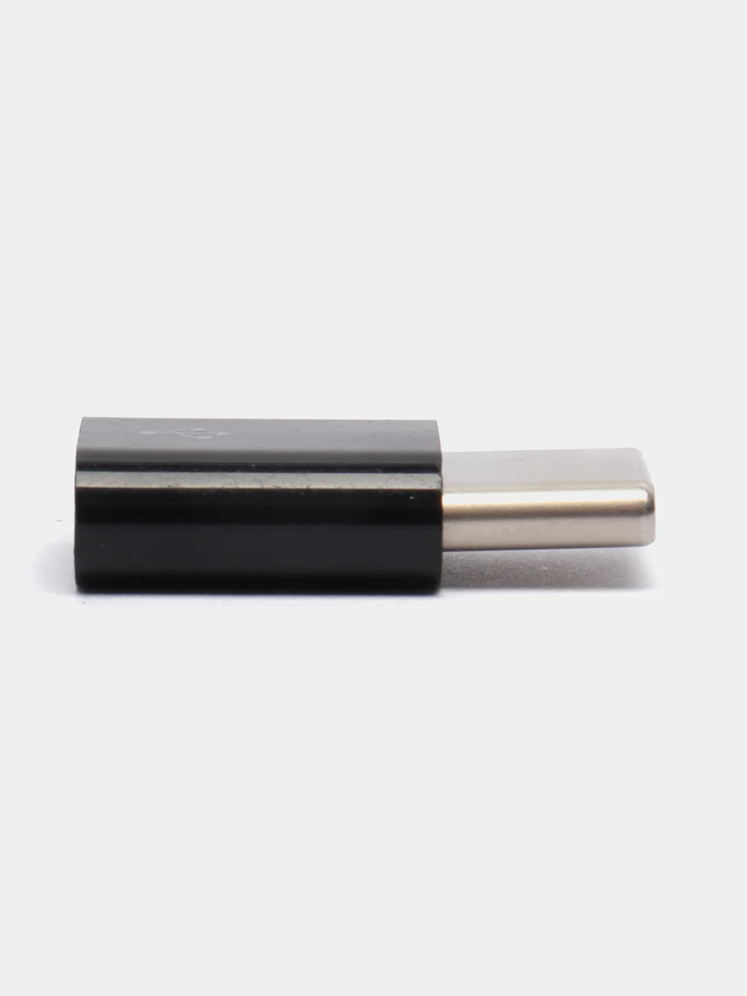 Черный переходник Micro USB (мама) - USB Type-С (папа)