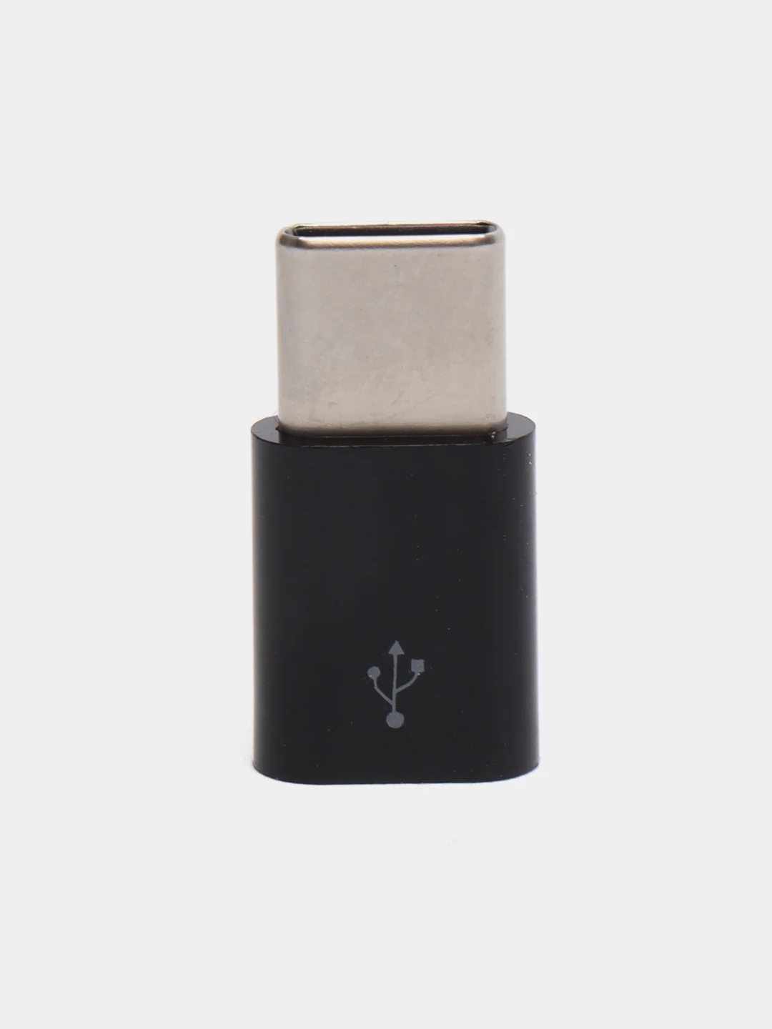 Черный переходник Micro USB (мама) - USB Type-С (папа)
