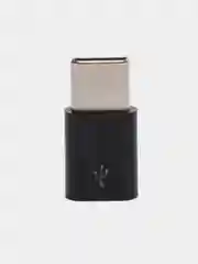 Черный переходник Micro USB (мама) - USB Type-С (папа)