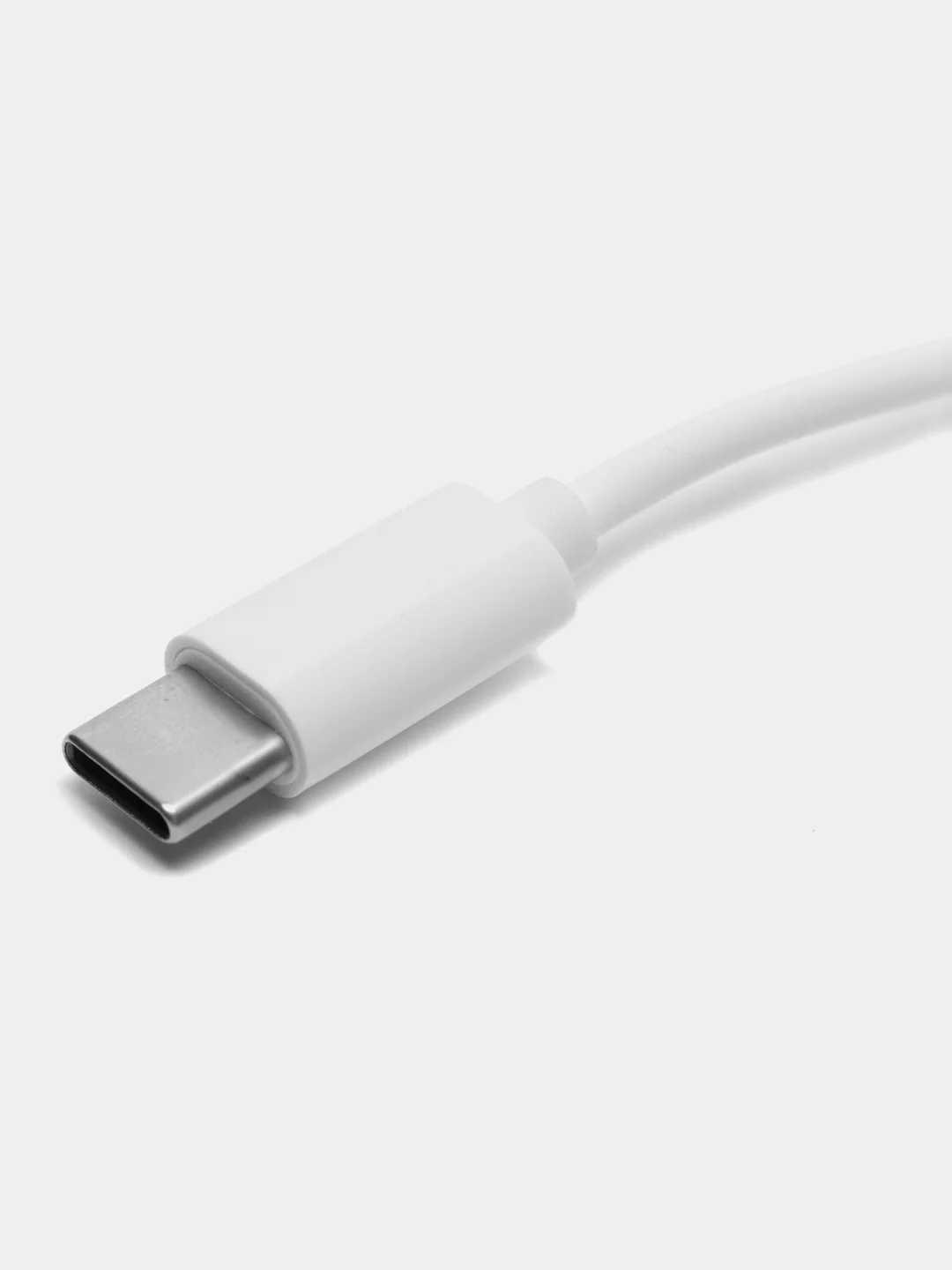 Белый переходник адаптер Type-C на 3.5 mm jack