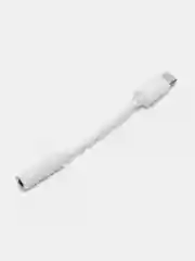 Белый переходник адаптер Type-C на 3.5 mm jack