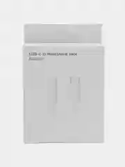 Белый переходник адаптер Type-C на 3.5 mm jack