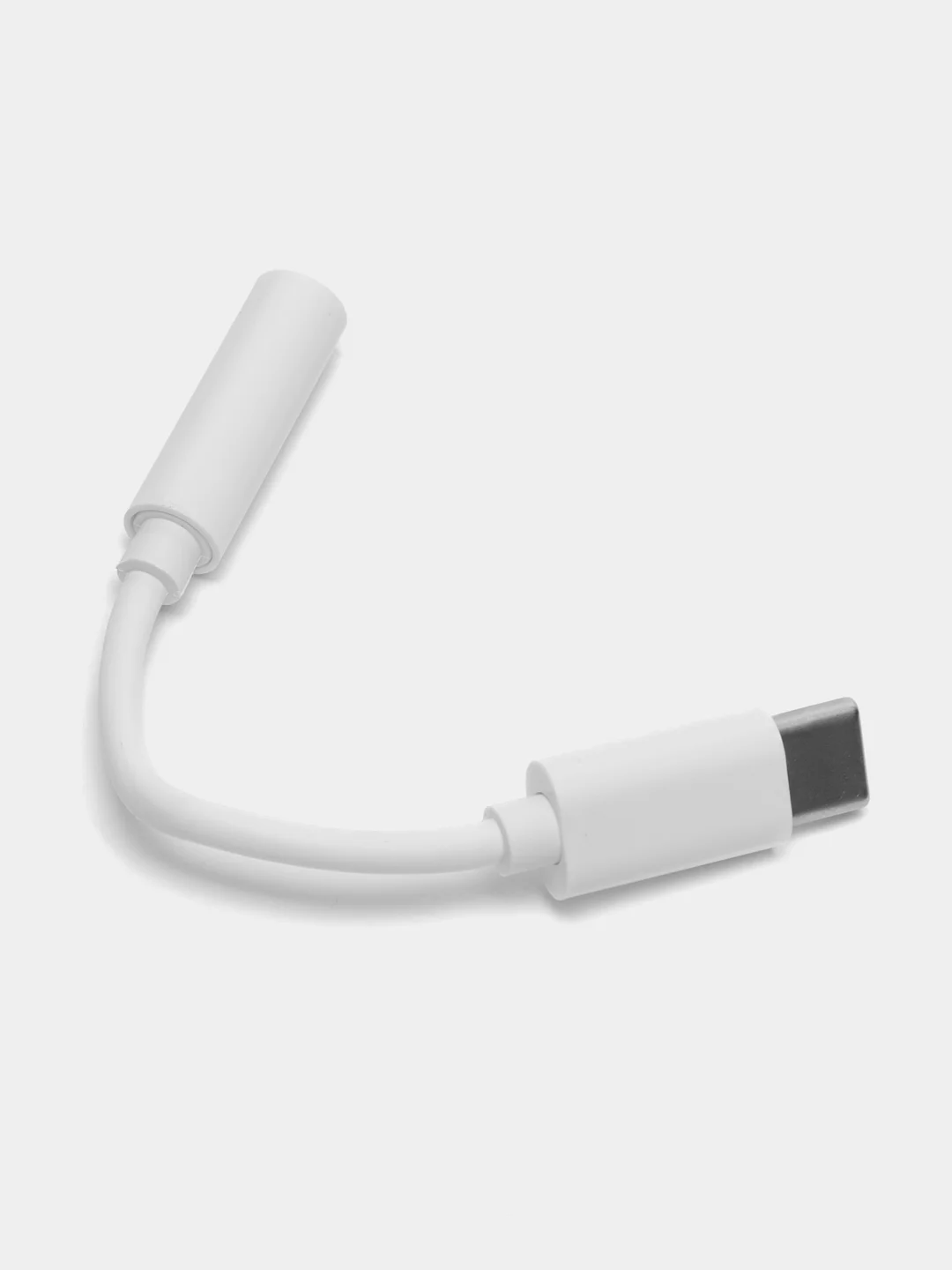 Белый переходник адаптер Type-C на 3.5 mm jack