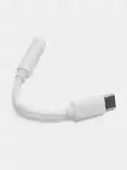 Белый переходник адаптер Type-C на 3.5 mm jack